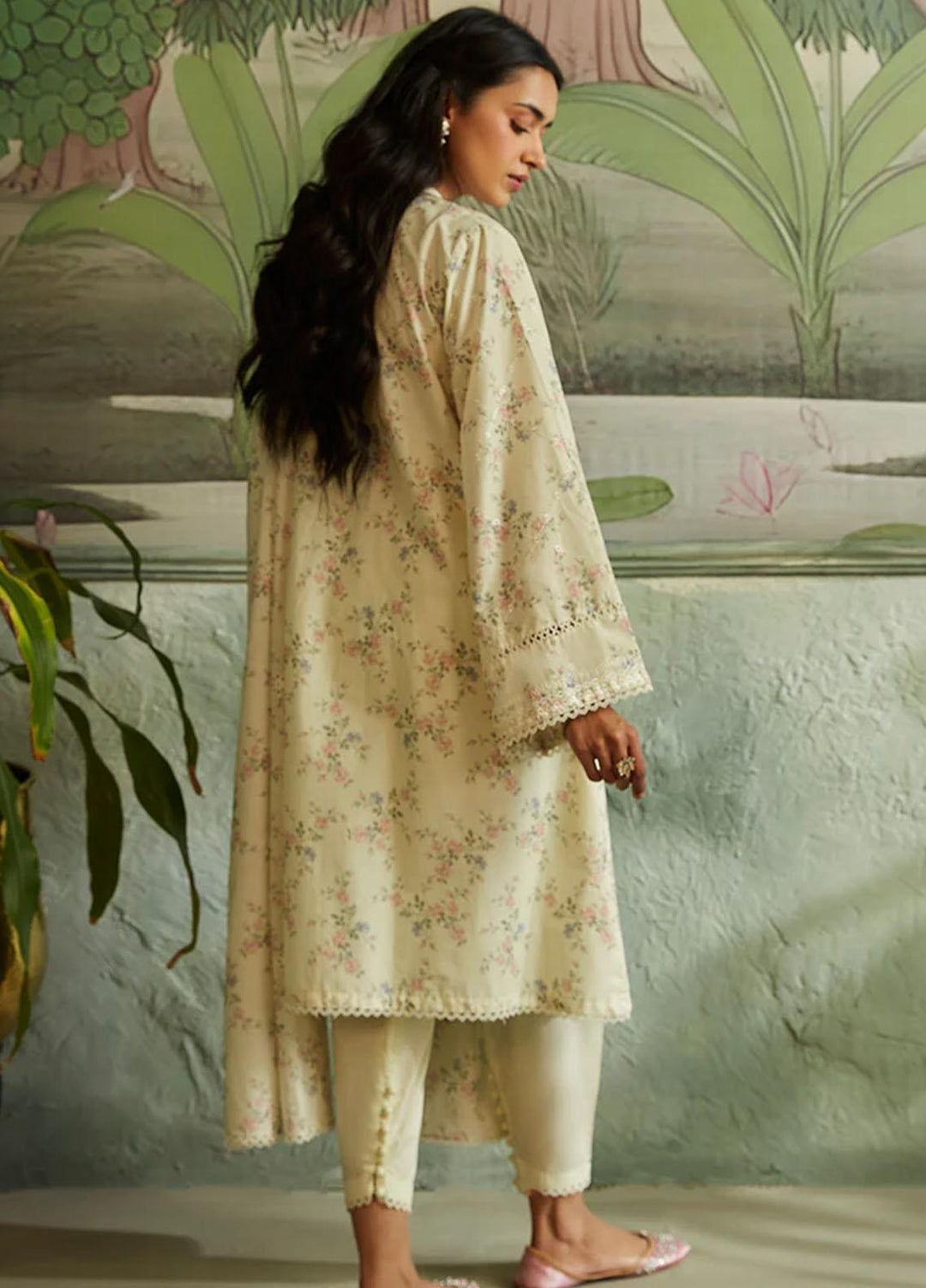 Seher By Cross Stitch Embroidered Cambric Suits Unstitched 3 Piece CS23SH D-02 Minty Mellow - Winter Collection
