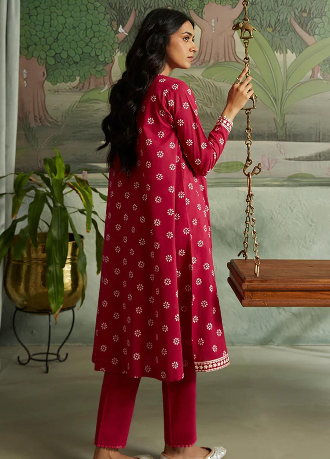 Seher By Cross Stitch Embroidered Cambric Suits Unstitched 2 Piece CS23SH D-05 Roseate Muse - Winter Collection