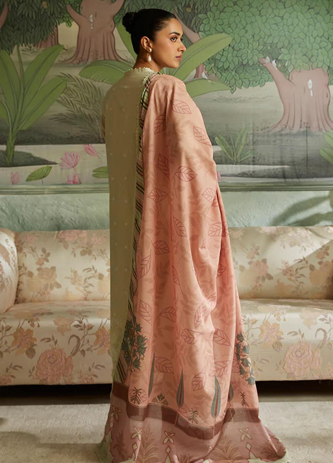 Seher By Cross Stitch Embroidered Cambric Suits Unstitched 3 Piece CS23SH D-06 Lush Grun - Winter Collection