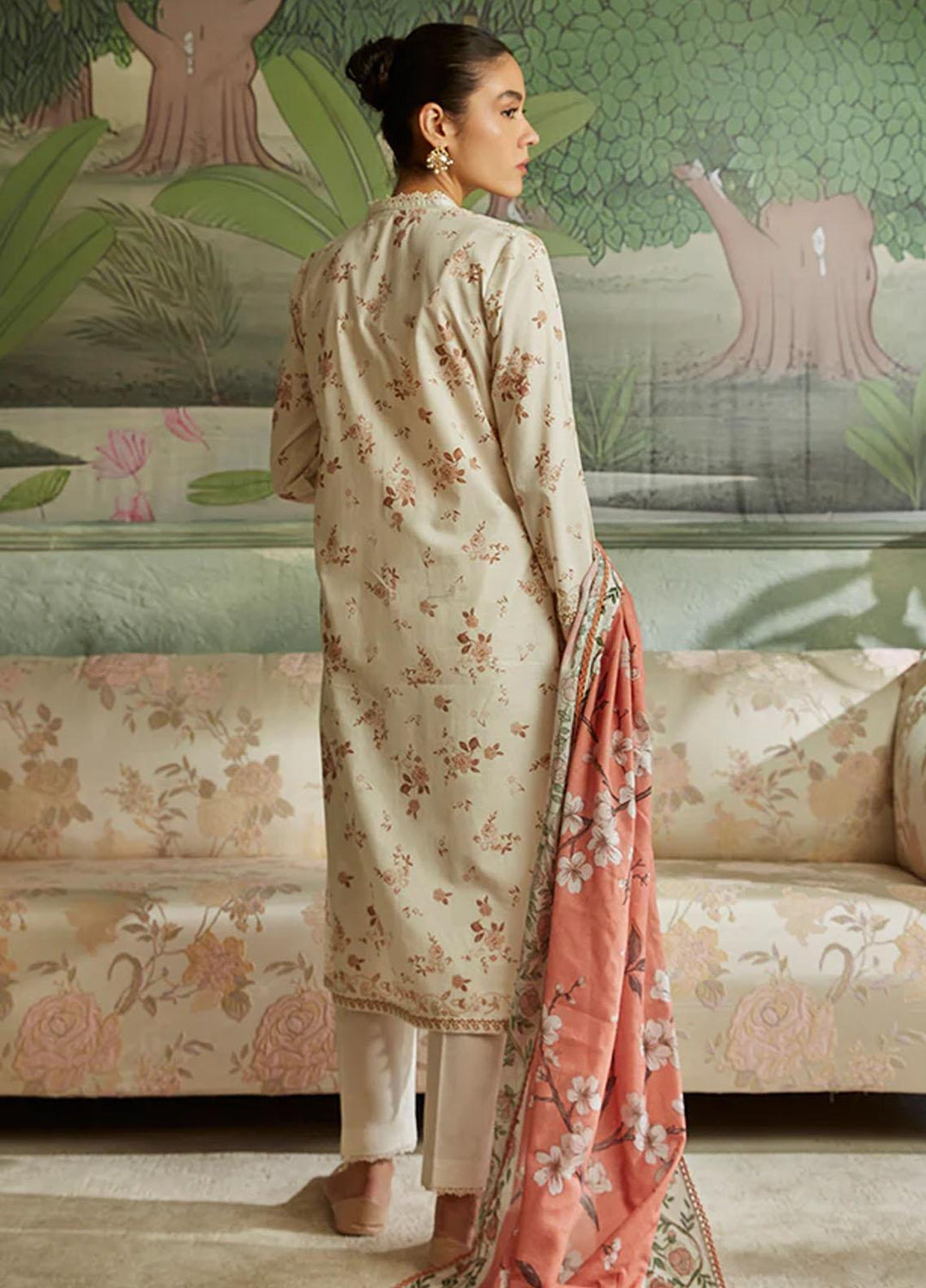 Seher By Cross Stitch Embroidered Cambric Suits Unstitched 3 Piece CS23SH D-09 Burnish Glint - Winter Collection