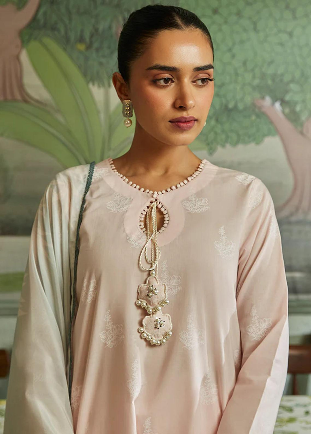 Seher By Cross Stitch Embroidered Cambric Suits Unstitched 3 Piece CS23SH D-10 Parfait Tale - Winter Collection