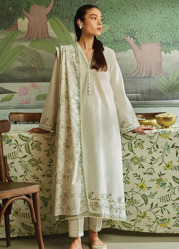 Seher By Cross Stitch Embroidered Cambric Suits Unstitched 3 Piece CS23SH D-11 Floret Haze - Winter Collection