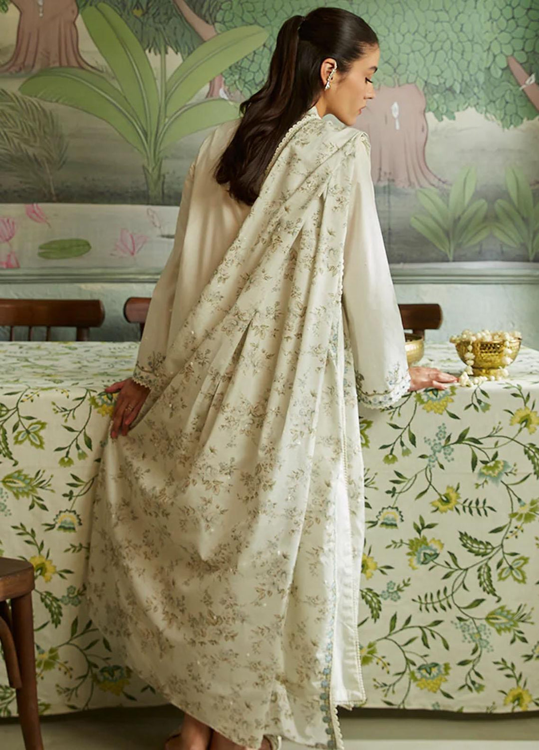 Seher By Cross Stitch Embroidered Cambric Suits Unstitched 3 Piece CS23SH D-11 Floret Haze - Winter Collection