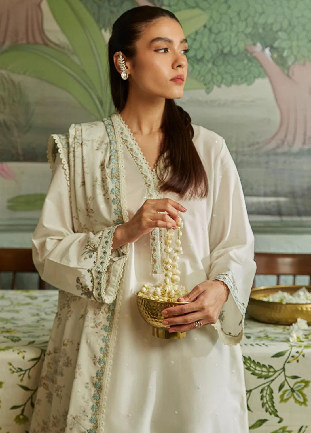 Seher By Cross Stitch Embroidered Cambric Suits Unstitched 3 Piece CS23SH D-11 Floret Haze - Winter Collection