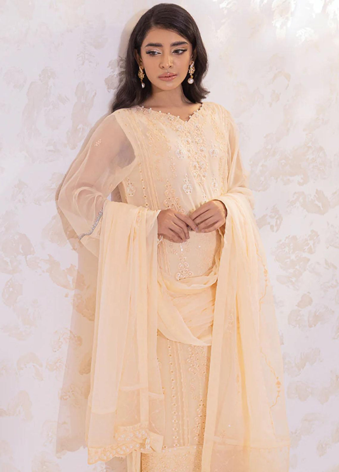 Seher By Shamooz Embroidered Chiffon Suits Unstitched 4 Piece SHM23SE SU-072 Florence - Formal Collection