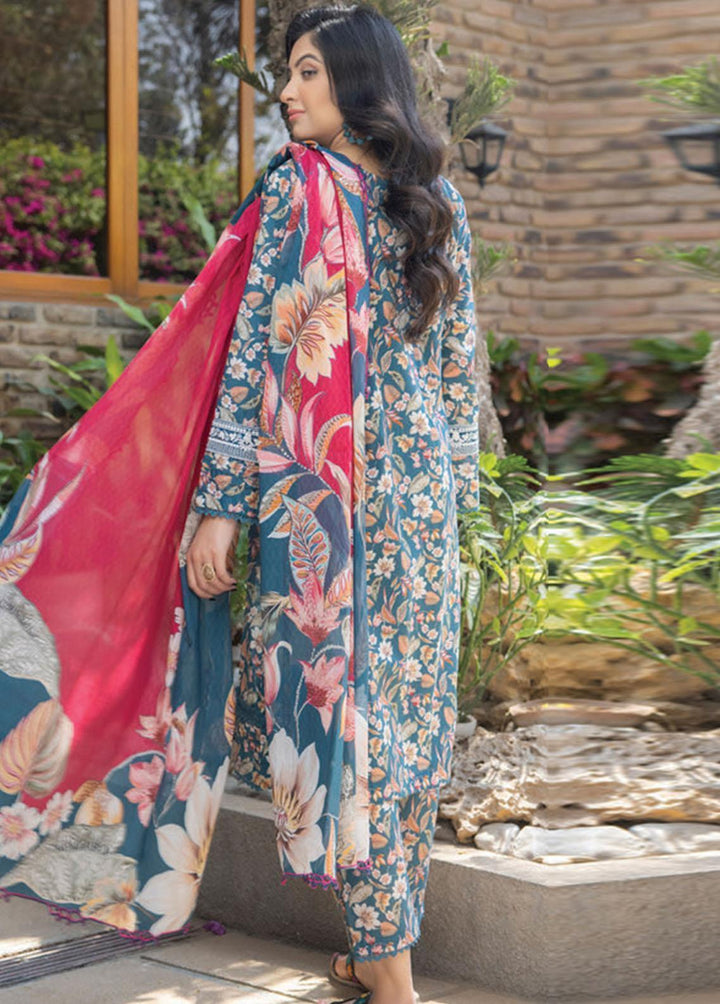 Sehr By Saphron Embroidered Lawn Suits Unstitched 3 Piece SPH23S D-4 - Summer Collection