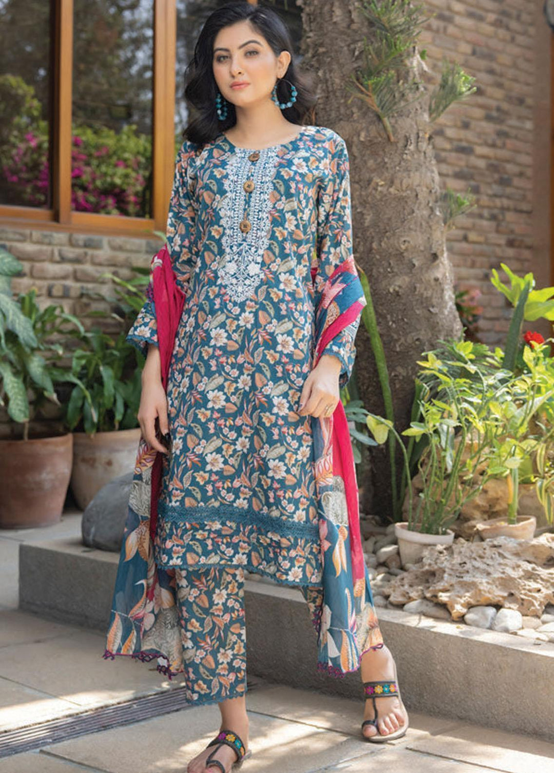 Sehr By Saphron Embroidered Lawn Suits Unstitched 3 Piece SPH23S D-4 - Summer Collection