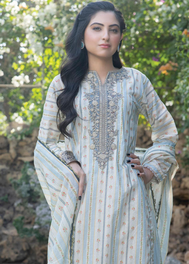 Sehr By Saphron Embroidered Lawn Suits Unstitched 3 Piece SPH23S D-7 - Summer Collection