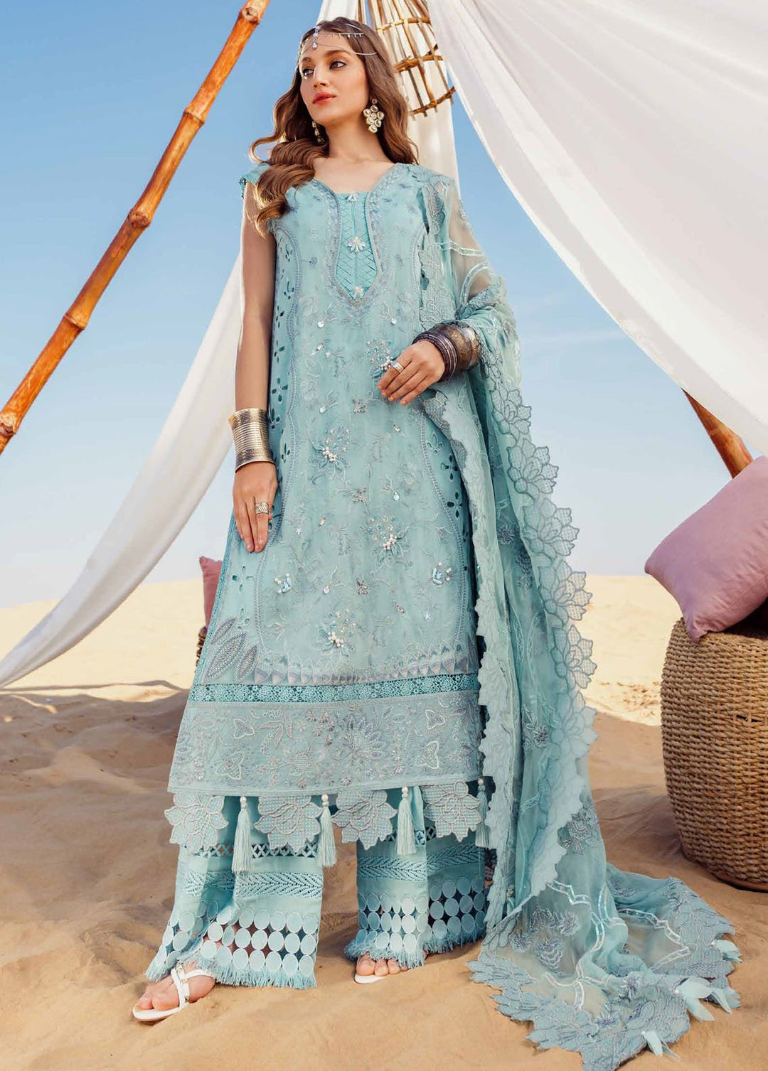Sehra By Nureh Embroidered Lawn Suits Unstitched 3 Piece NU24SS Aroosh NE-76 - Summer Collection