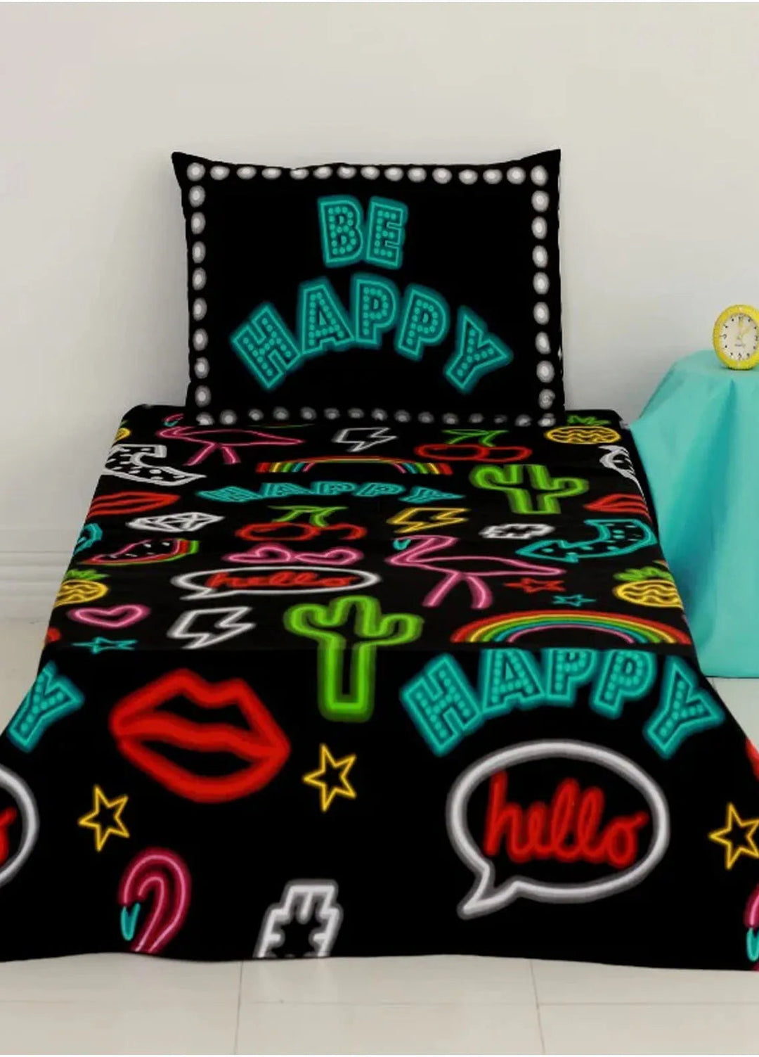 SEJ Cotton Kids Bed Sheets Neon Edge - Bed Sheets Collections 2025