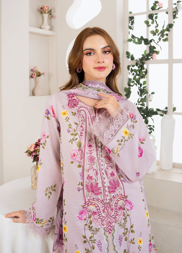 Selene by Meerak Pret Embroidered Slub Lawn 3 Piece Suit Calista