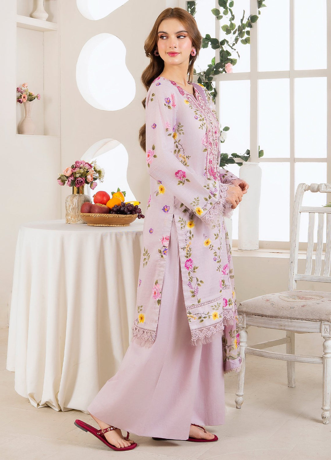 Selene by Meerak Pret Embroidered Slub Lawn 3 Piece Suit Calista