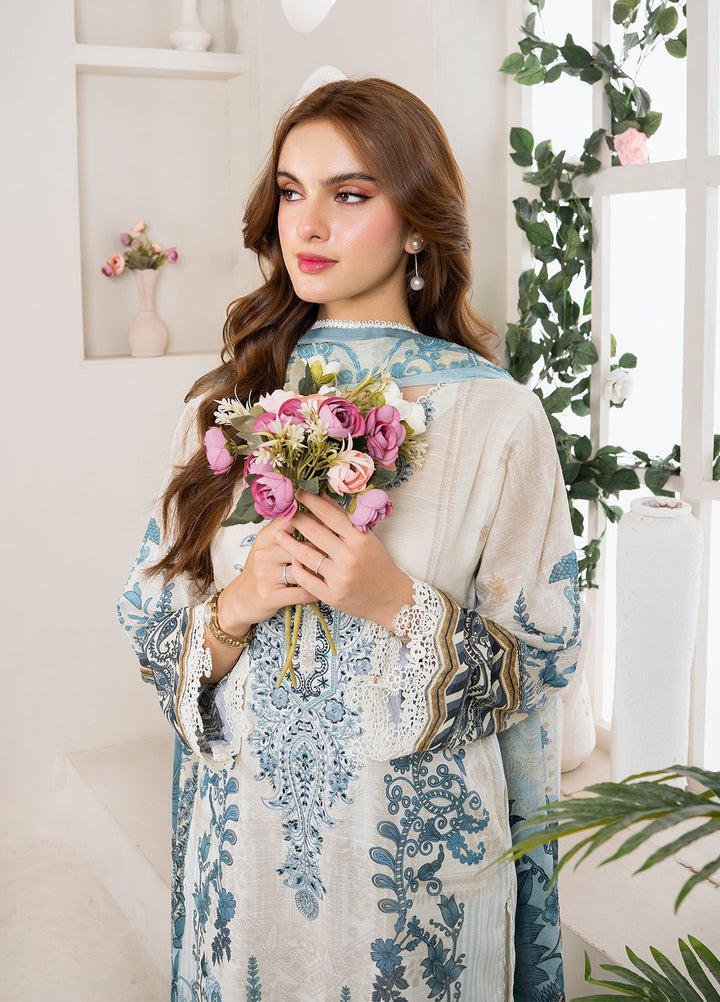 Selene by Meerak Pret Embroidered Slub Lawn 3 Piece Suit Clara