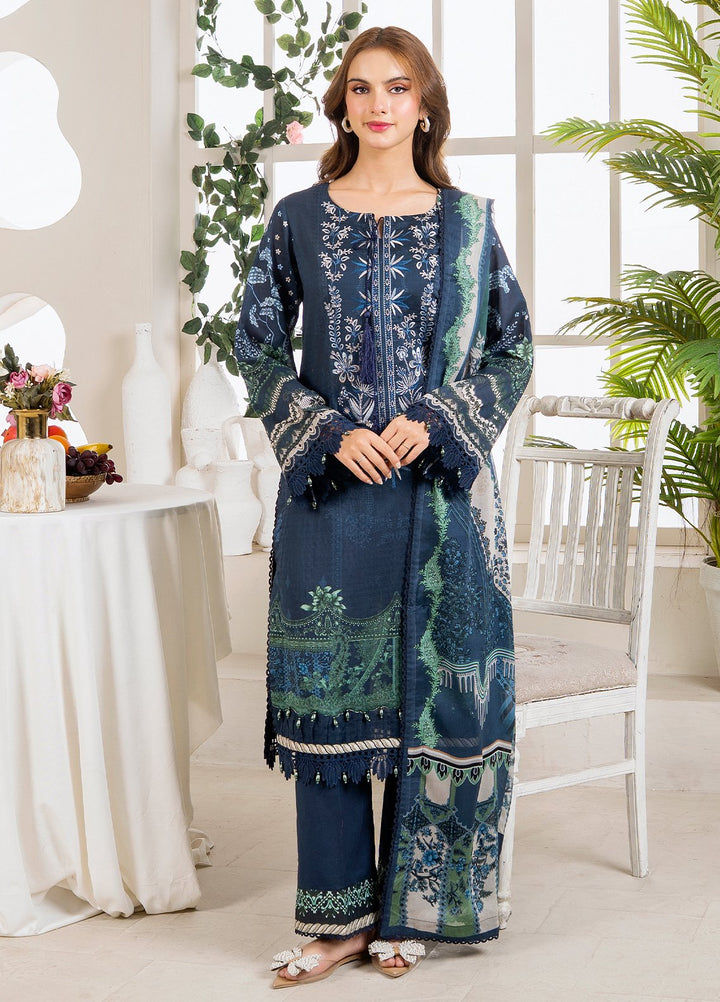 Selene by Meerak Pret Embroidered Slub Lawn 3 Piece Suit Eira