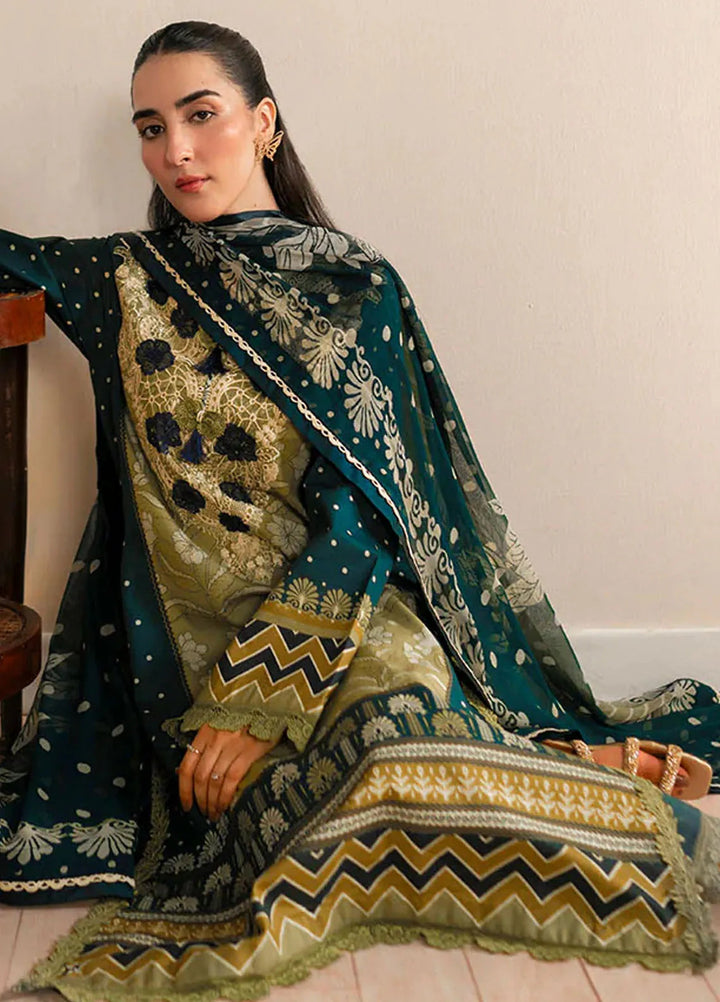 Selene By Roheenaz Embroidered Cambric Suit Unstitched 3 Piece RNZ24S RNP-01A Ember - Fall Collection