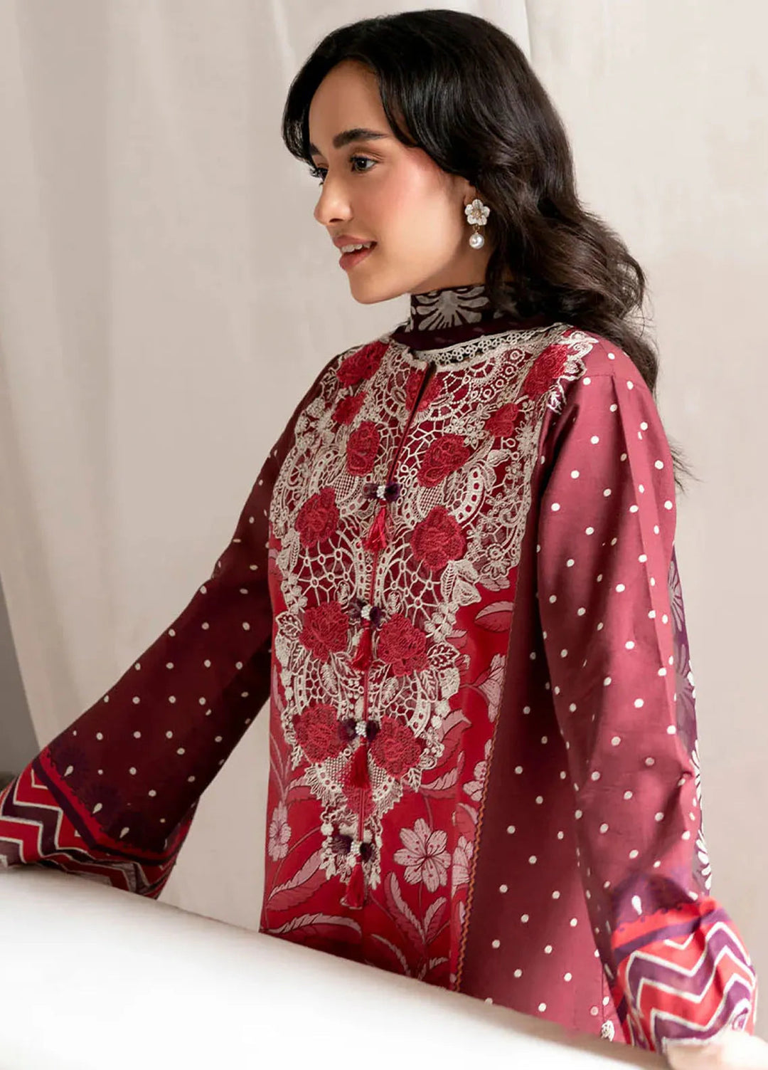 Selene By Roheenaz Embroidered Cambric Suit Unstitched 3 Piece RNZ24S RNP-01B Nova - Fall Collection