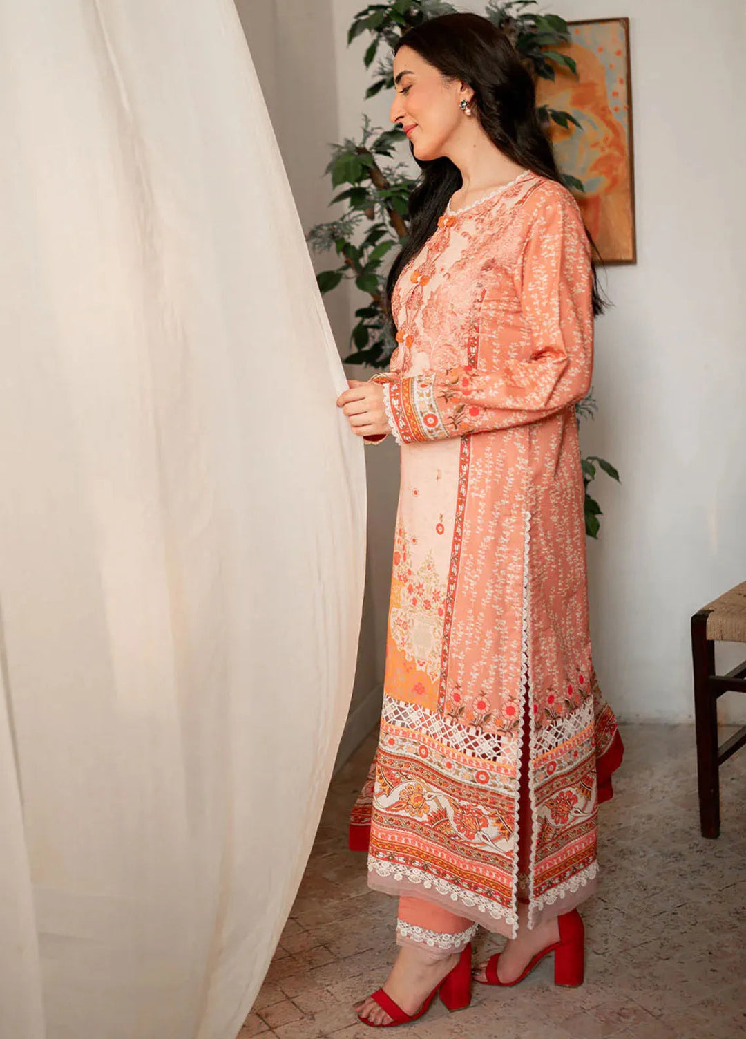 Selene By Roheenaz Embroidered Cambric Suit Unstitched 3 Piece RNZ24S RNP-02B Ezra - Fall Collection