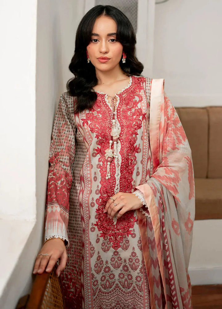 Selene By Roheenaz Embroidered Cambric Suit Unstitched 3 Piece RNZ24S RNP-05B Robin - Fall Collection
