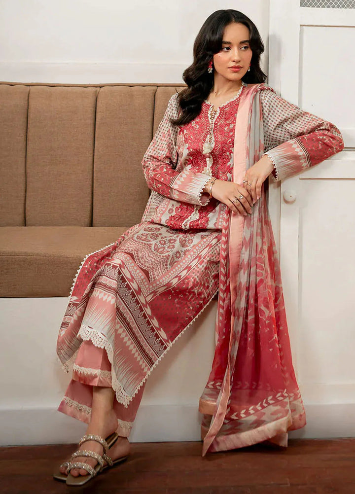 Selene By Roheenaz Embroidered Cambric Suit Unstitched 3 Piece RNZ24S RNP-05B Robin - Fall Collection