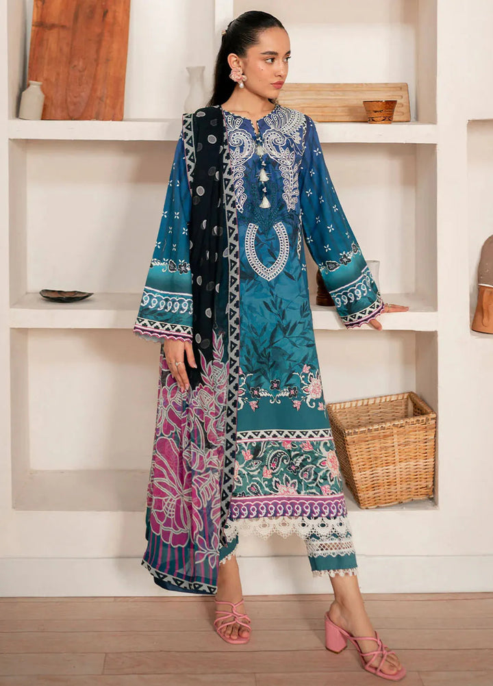 Selene By Roheenaz Embroidered Cambric Suit Unstitched 3 Piece RNZ24S RNP-06A Dahlia - Fall Collection