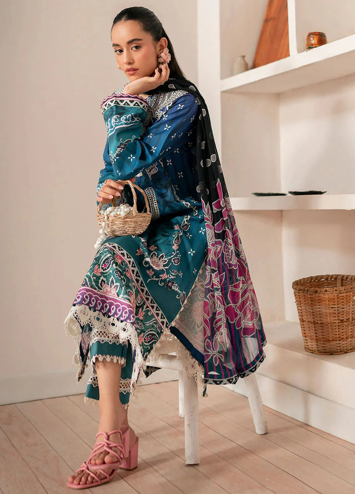 Selene By Roheenaz Embroidered Cambric Suit Unstitched 3 Piece RNZ24S RNP-06A Dahlia - Fall Collection