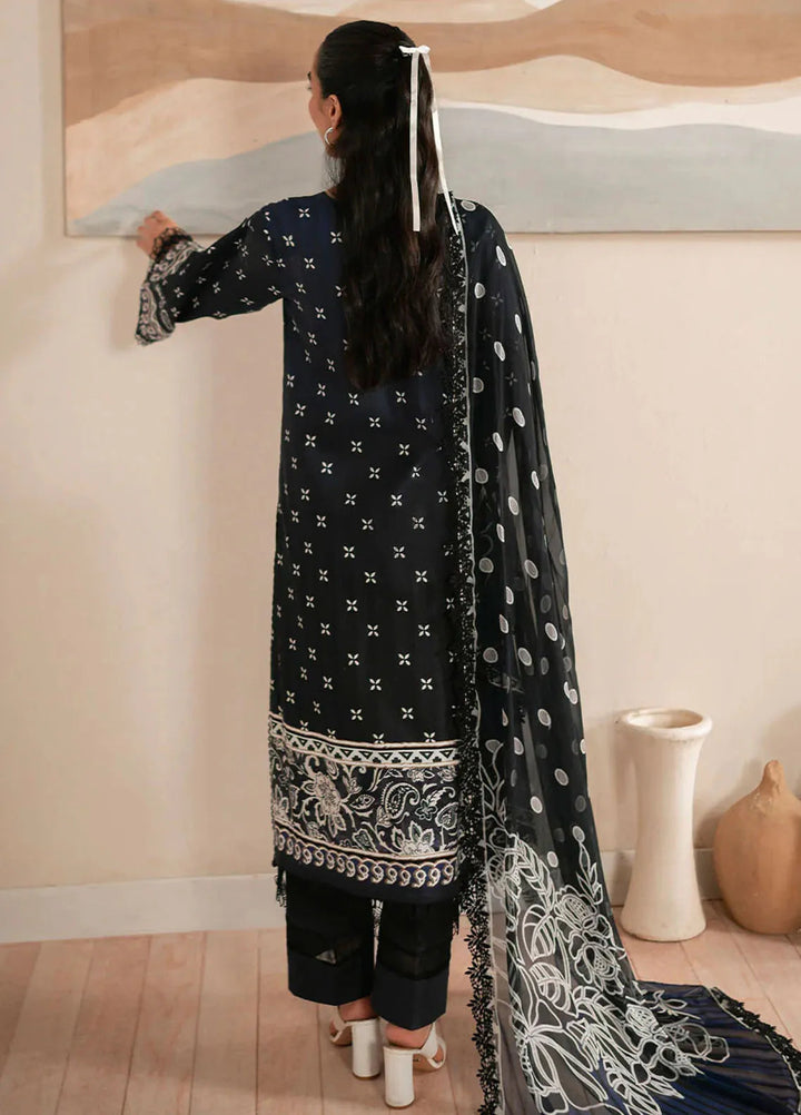 Selene By Roheenaz Embroidered Cambric Suit Unstitched 3 Piece RNZ24S RNP-06B Iris - Fall Collection