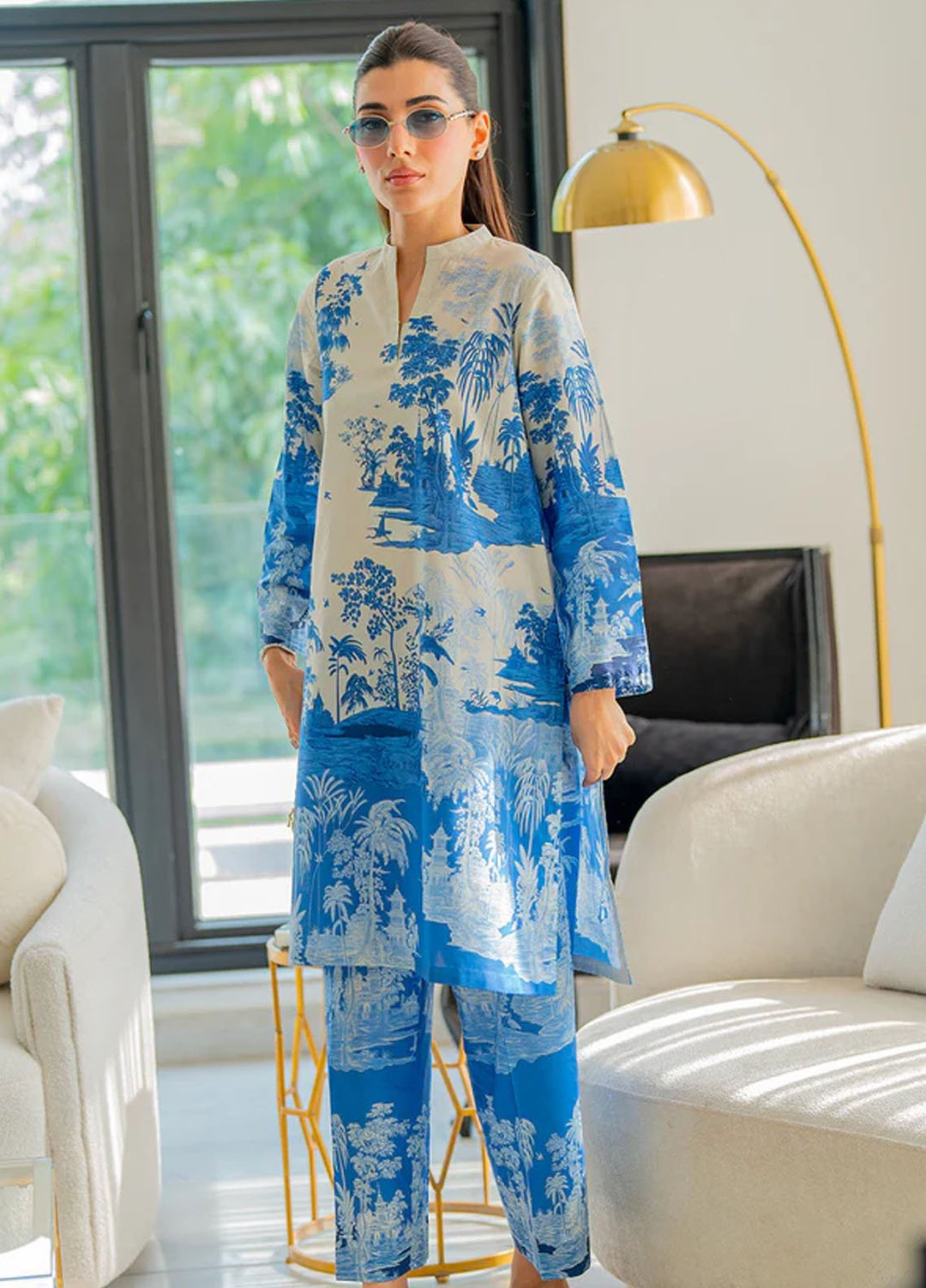 Selene by Sahar Printed Cambric Suits Unstitched 2 Piece TL-V2-S25-04 - Summer Collection