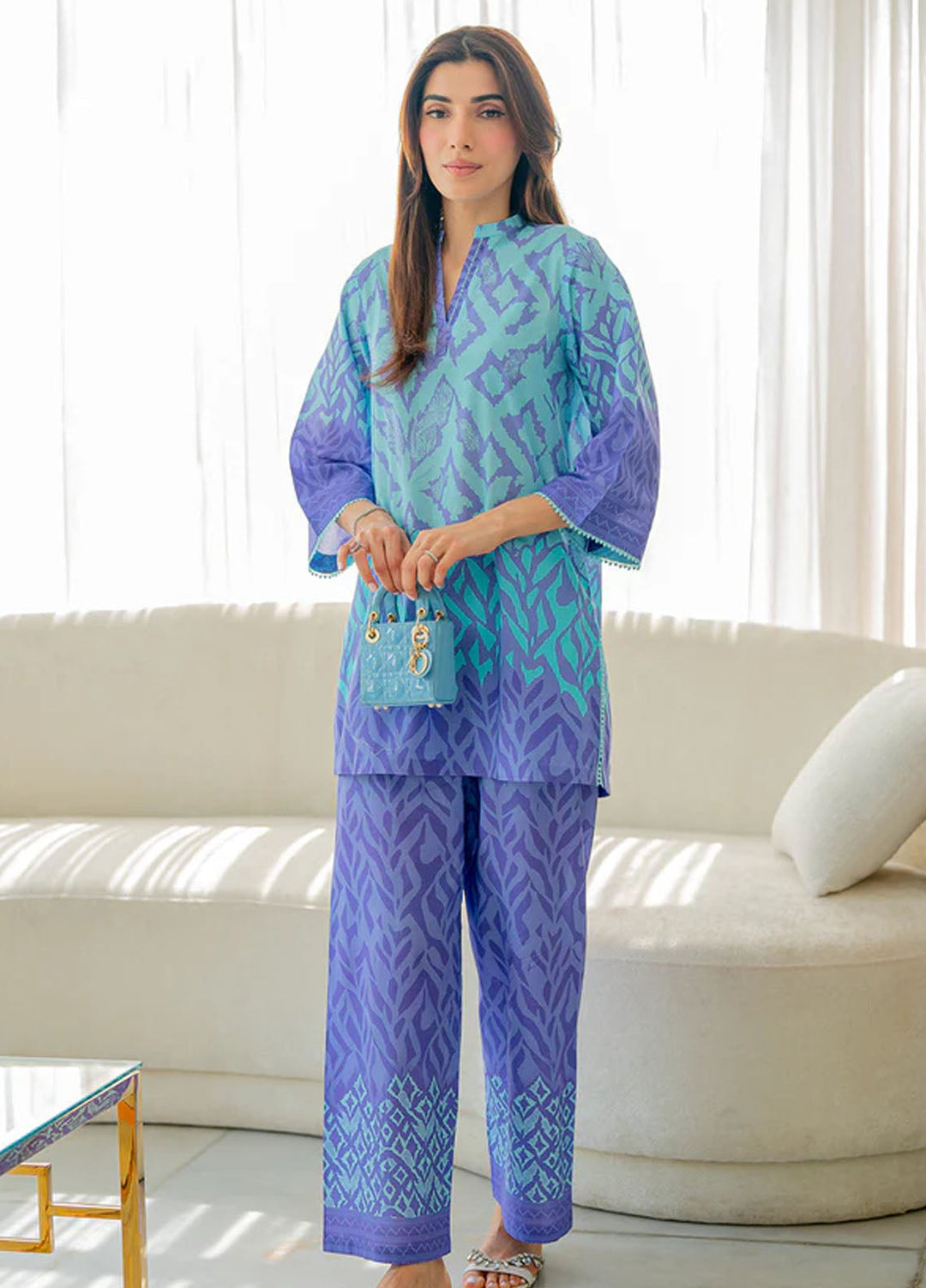 Selene by Sahar Printed Cambric Suits Unstitched 2 Piece TL-V2-S25-09 - Summer Collection