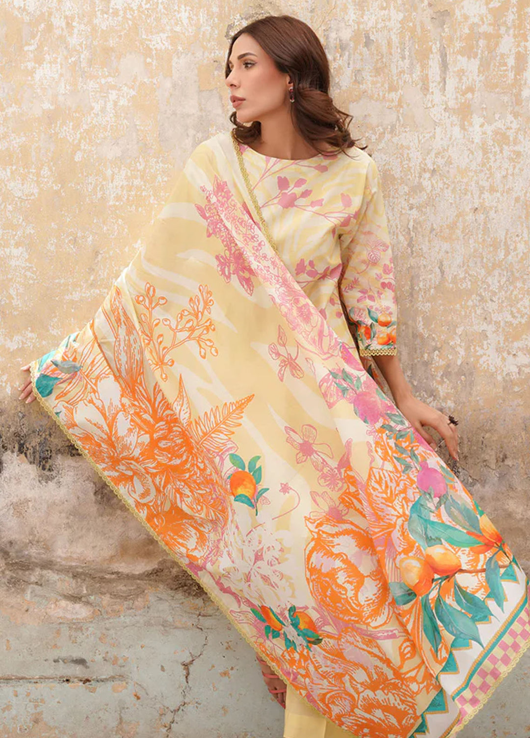 Selene by Sahar Printed Lawn Suits Unstitched 3 Piece Cl-V2-S25-02 - Summer Collection