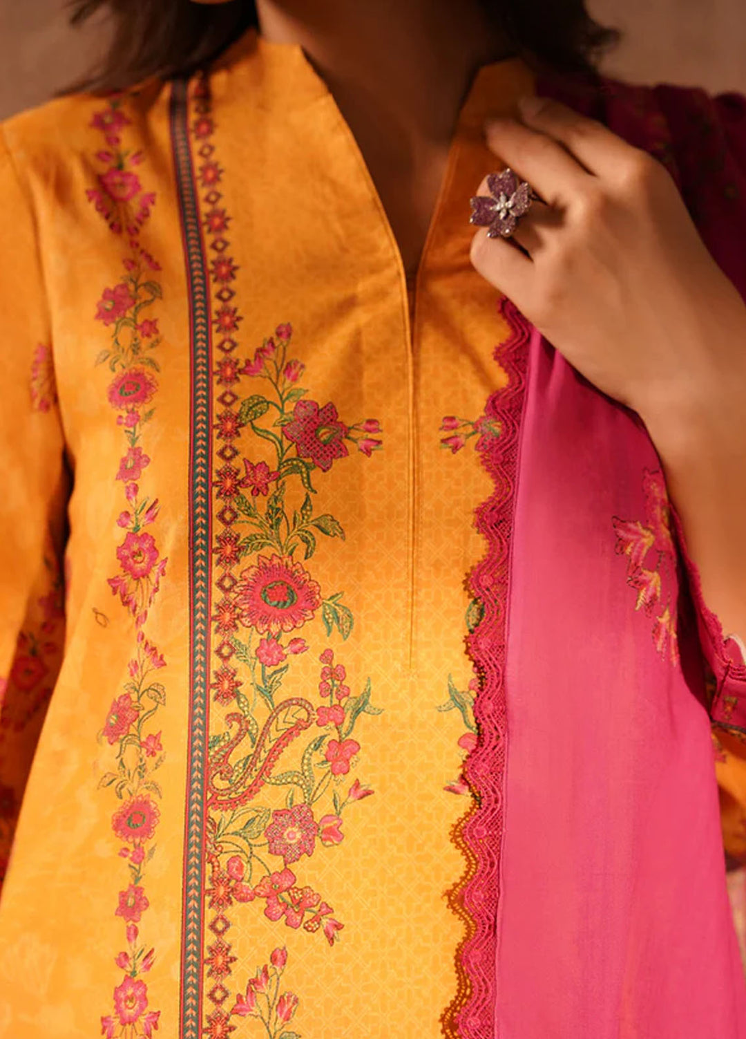 Selene by Sahar Printed Lawn Suits Unstitched 3 Piece Cl-V2-S25-12 - Summer Collection