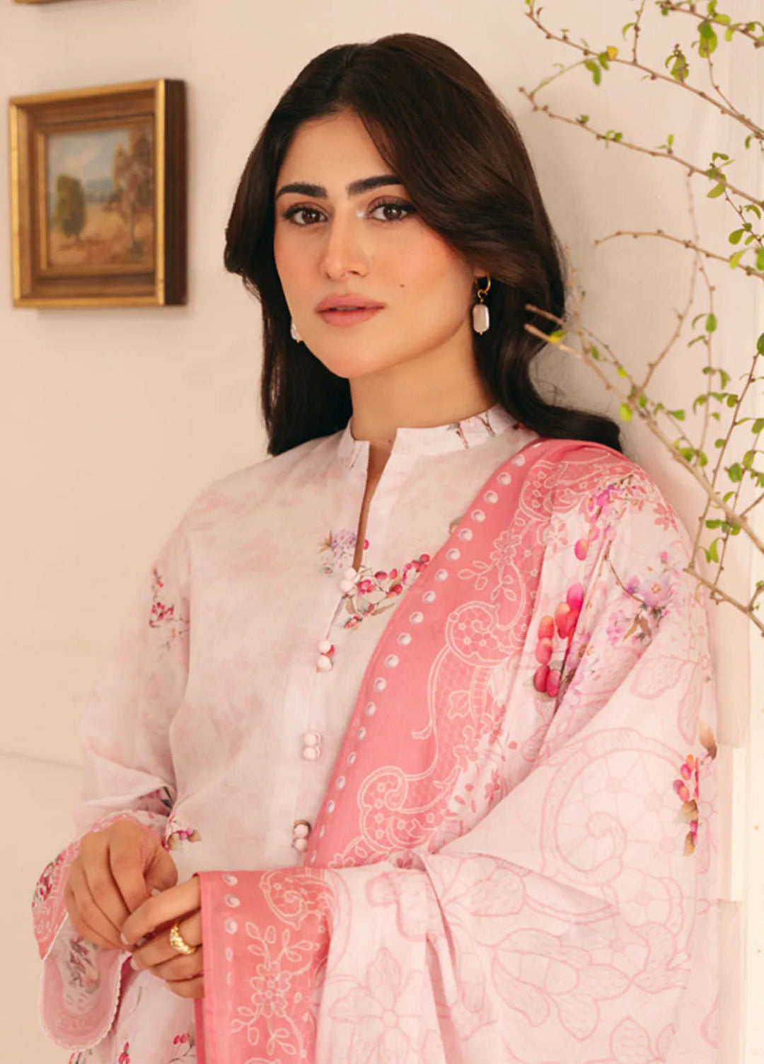 Selene by Sahar Printed Lawn Suits Unstitched 3 Piece SHR25S CL-V1-S25-07 Sakura Dream - Summer Collection