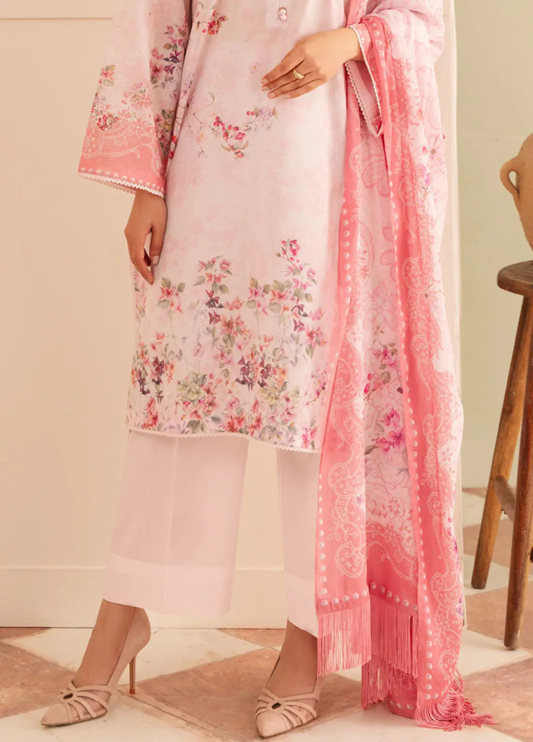 Selene by Sahar Printed Lawn Suits Unstitched 3 Piece SHR25S CL-V1-S25-07 Sakura Dream - Summer Collection