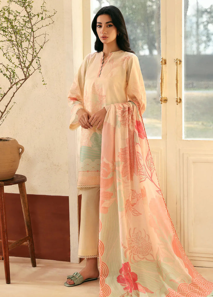 Selene by Sahar Printed Lawn Suits Unstitched 3 Piece SHR25S CL-V1-S25-09 Rosette Reverie - Summer Collection