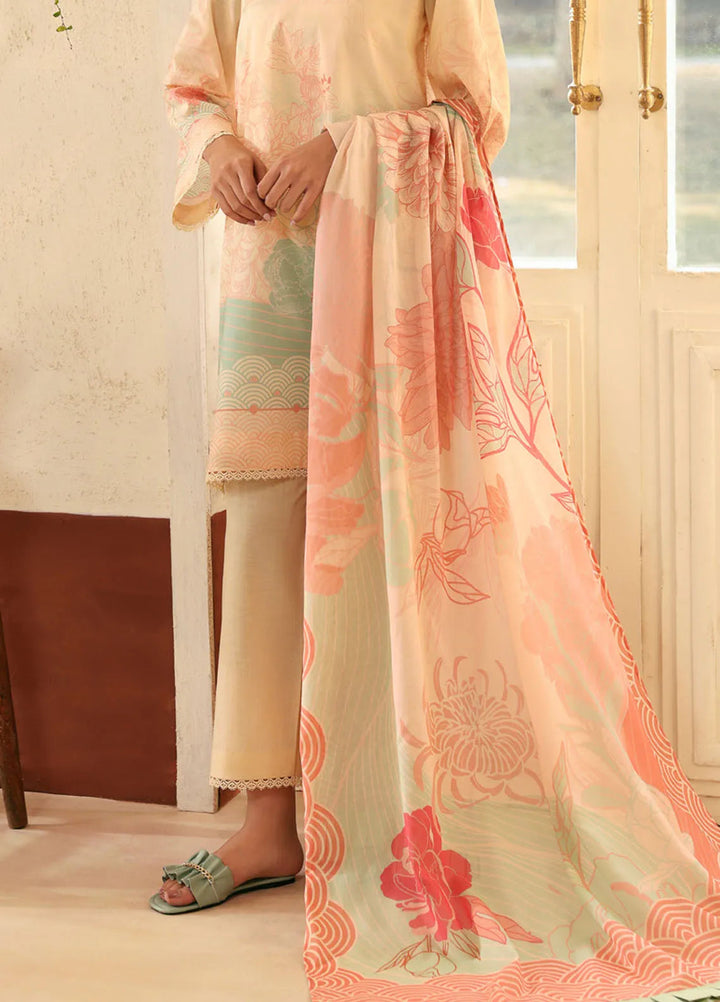 Selene by Sahar Printed Lawn Suits Unstitched 3 Piece SHR25S CL-V1-S25-09 Rosette Reverie - Summer Collection