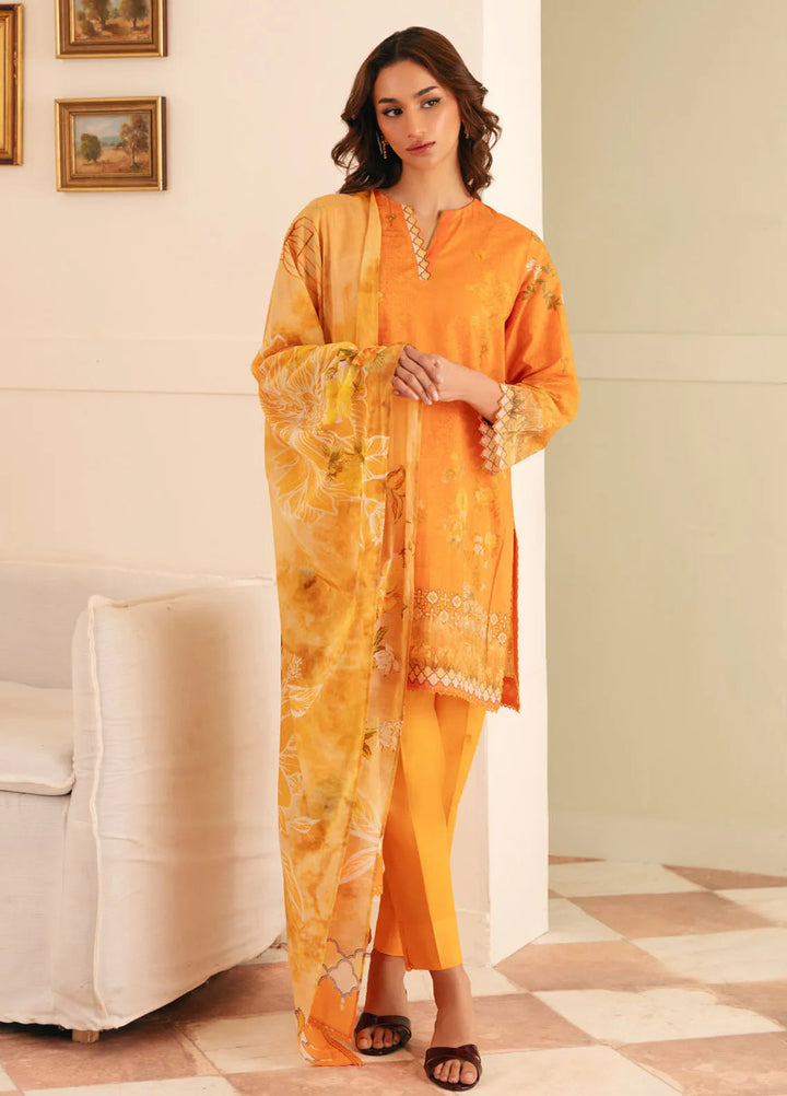 Selene by Sahar Printed Lawn Suits Unstitched 3 Piece SHR25S CL-V1-S25-10 Sunset Garden - Summer Collection