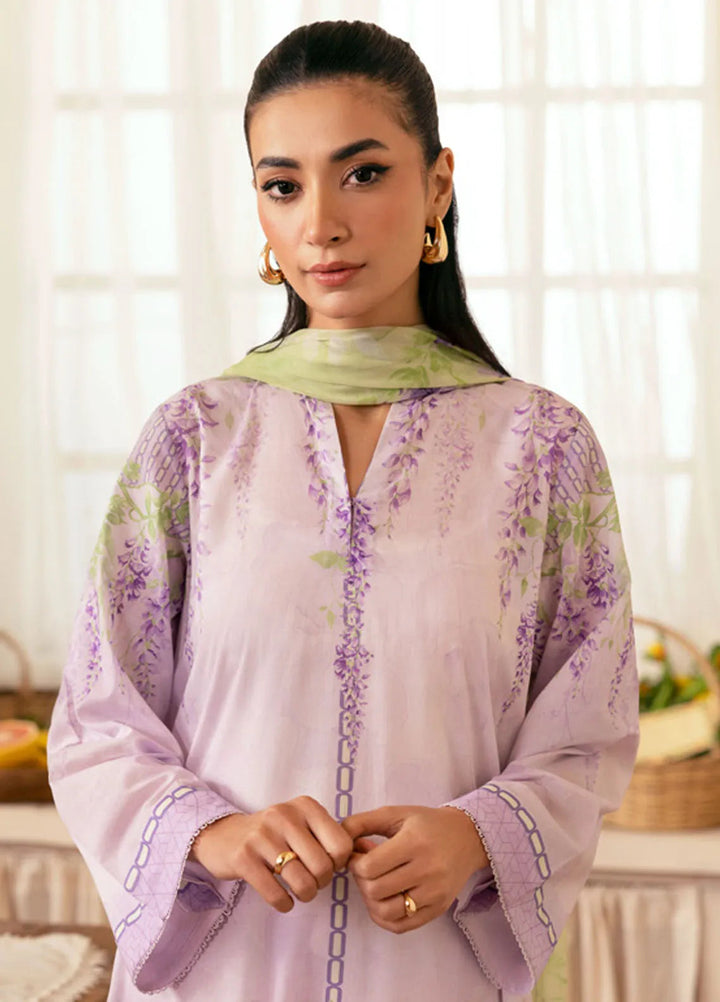 Selene by Sahar Printed Lawn Suits Unstitched 3 Piece SHR25S CL-V1-S25-14 Wisteria Grove - Summer Collection