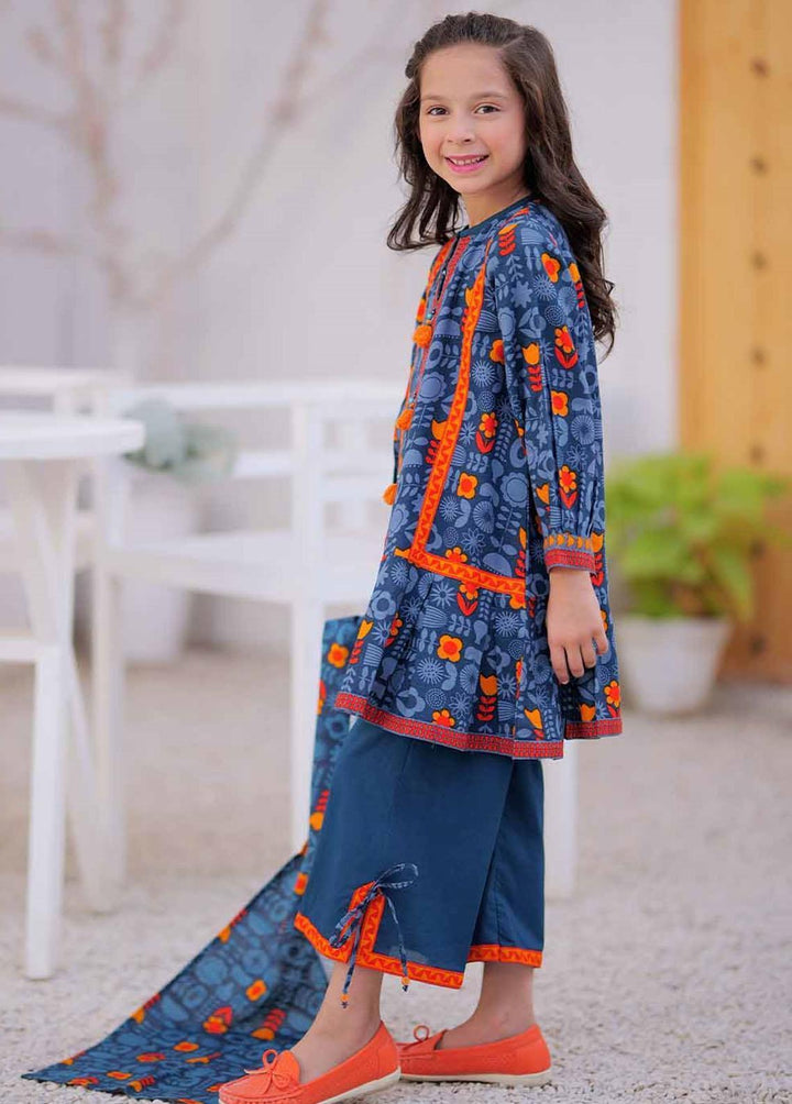 Senorita Cotton Casual 3 Piece Suit for Girls -  KAD-02379