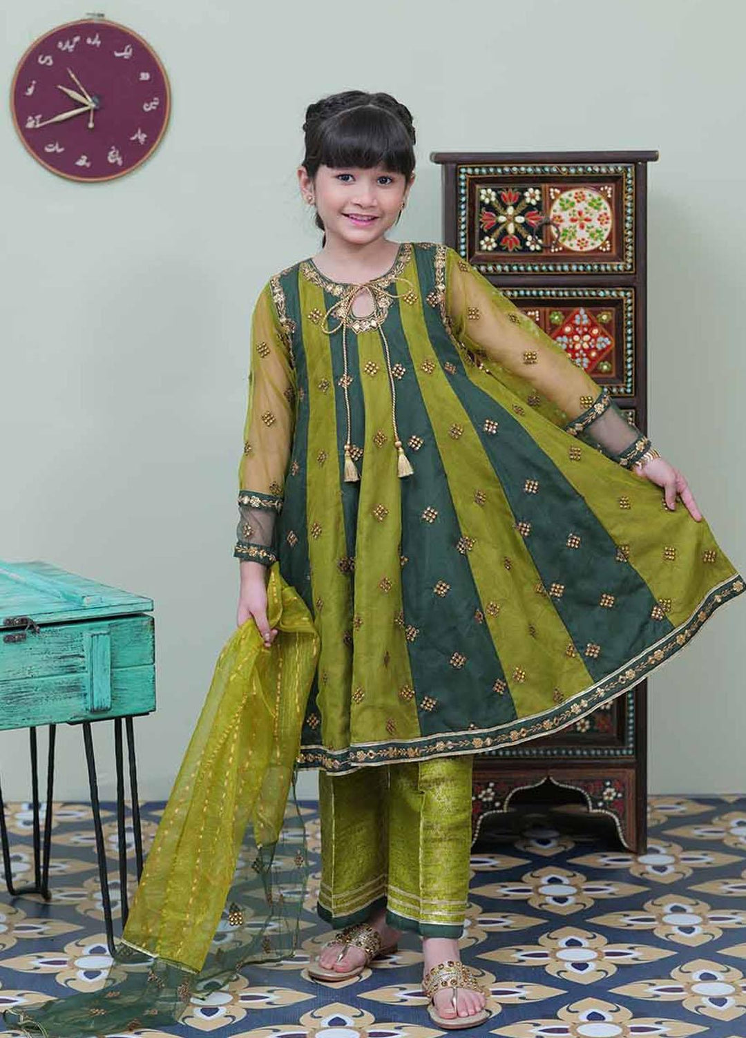 Senorita Viscose Formal 3 Piece Suit for Girls -  KDD-02057