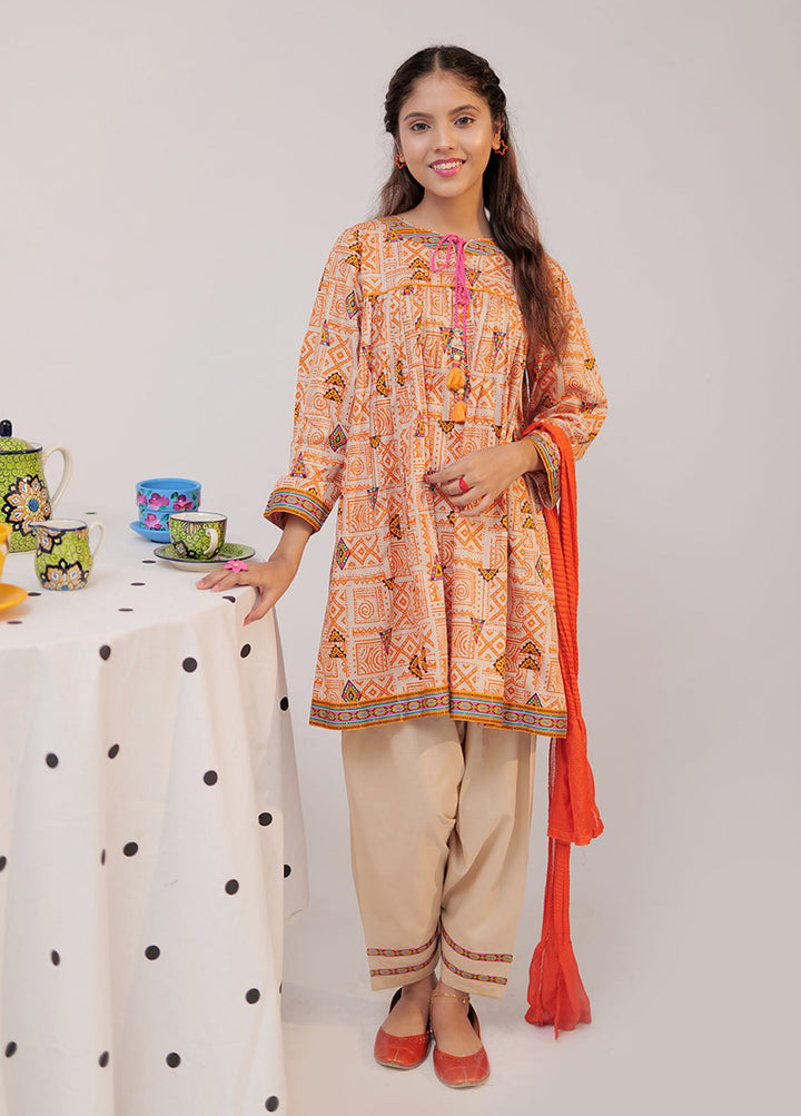 Senorita Cotton Casual 3 Piece Suit for Girls -  GAD-02519