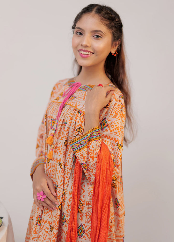 Senorita Cotton Casual 3 Piece Suit for Girls -  GAD-02519