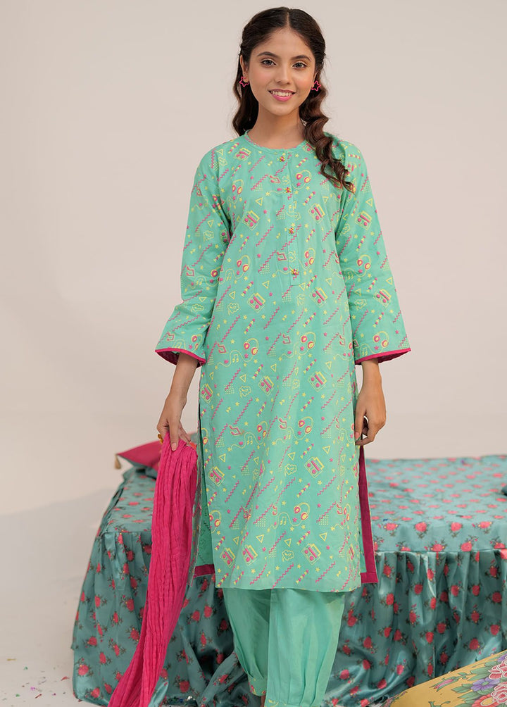 Senorita Cotton Casual 3 Piece Suit for Girls -  GAD-02546-SGN/MCL