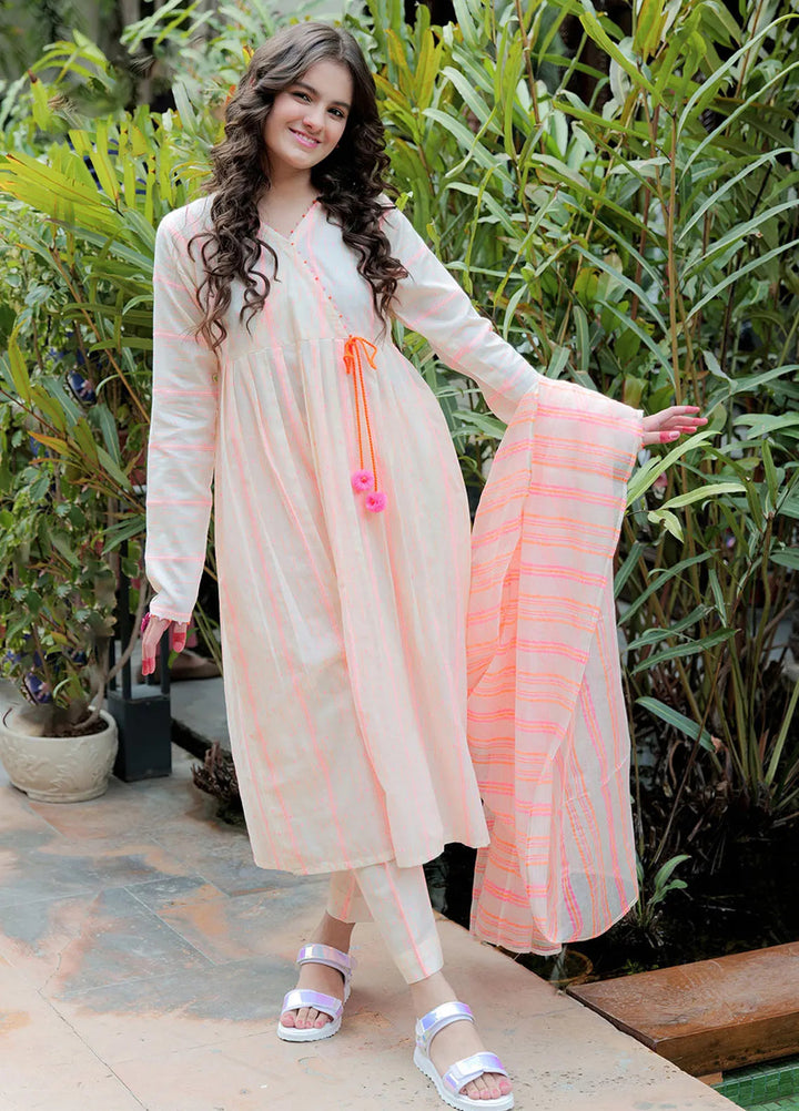 Senorita Cotton Casual 3 Piece Suit for Girls -  GAD-02584-BJE/NON