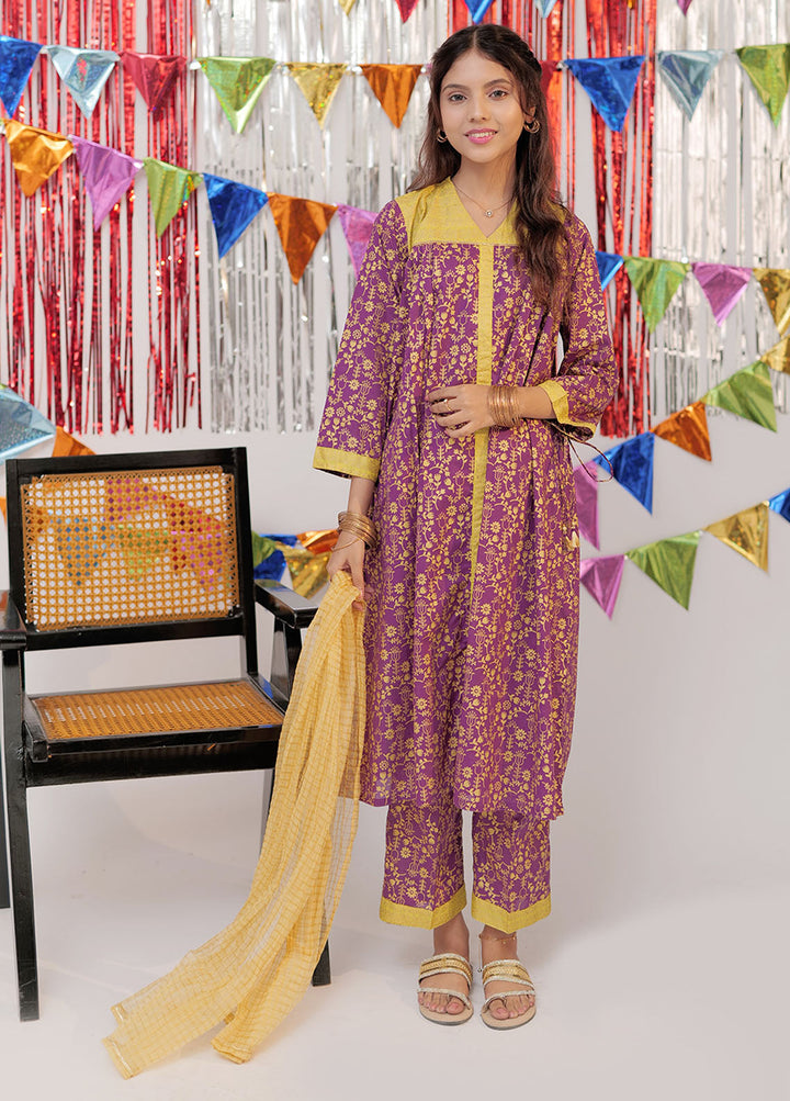 Senorita Cotton Casual 3 Piece Suit for Girls -  GBD-02527