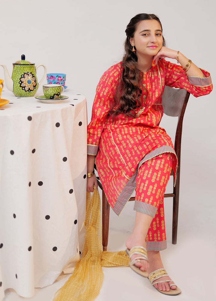 Senorita Cotton Casual 3 Piece Suit for Girls -  GBD-02528