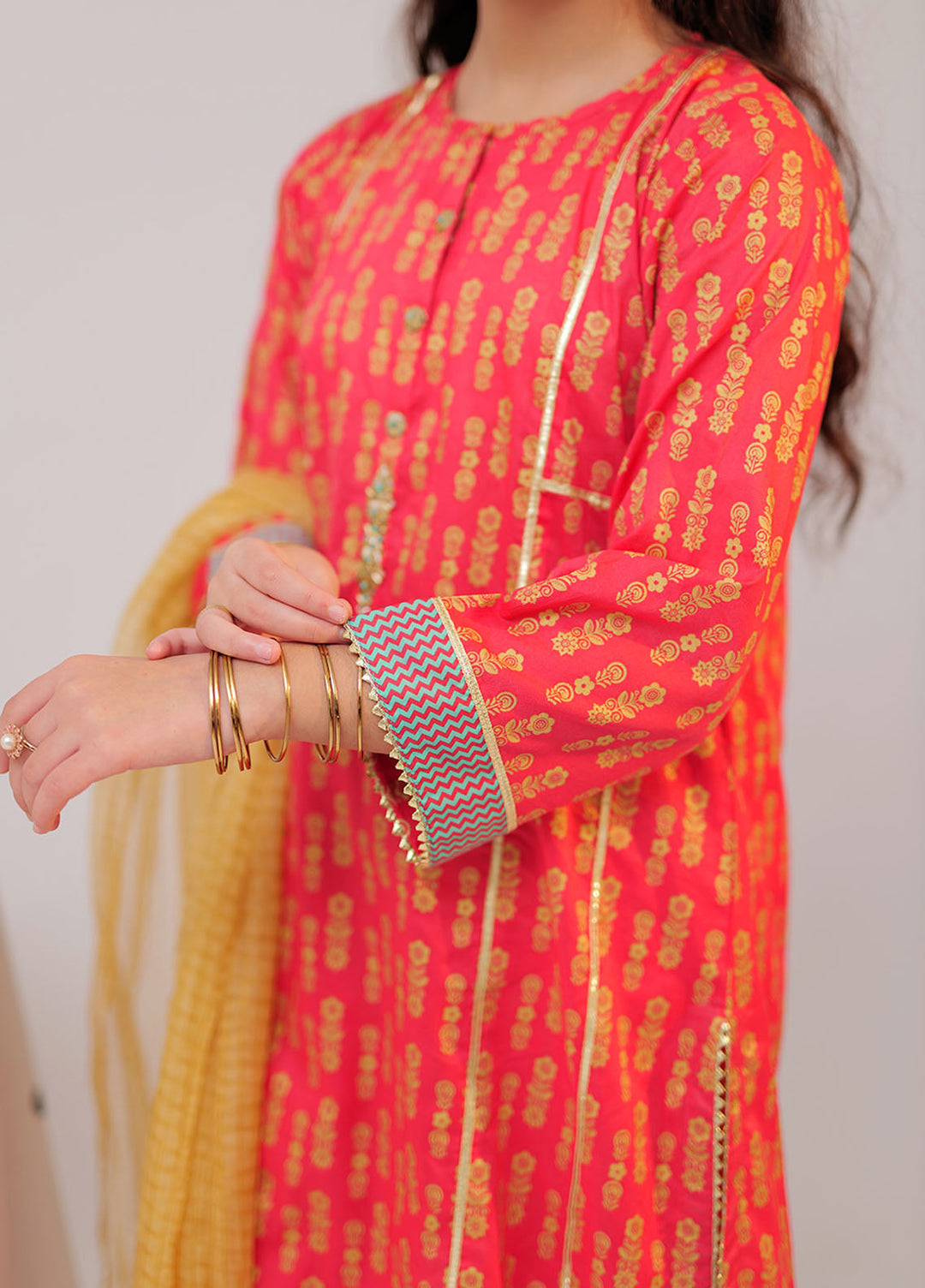 Senorita Cotton Casual 3 Piece Suit for Girls -  GBD-02528