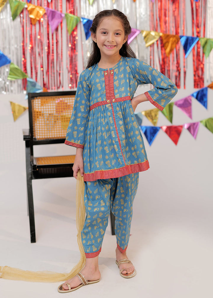 Senorita Cotton Casual 3 Piece Suit for Girls -  KBD-02525