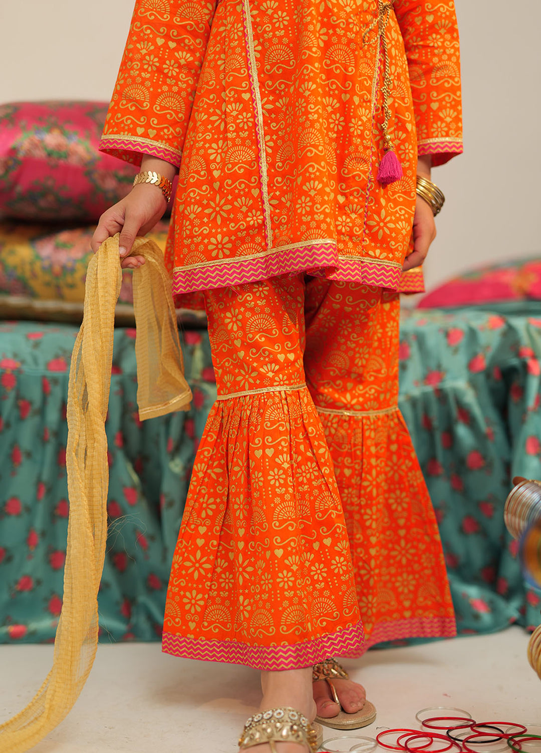 Senorita Cotton Casual 3 Piece Suit for Girls -  KBD-02526