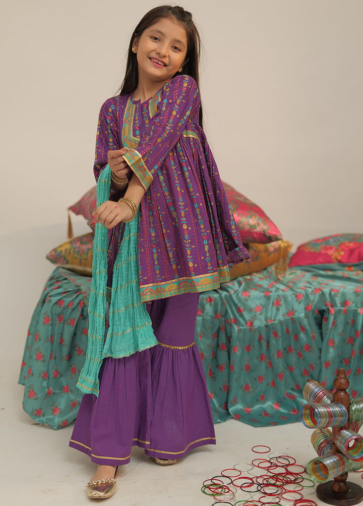 Senorita Cotton Casual 3 Piece Suit for Girls -  KBD-02549-PRL/MCL