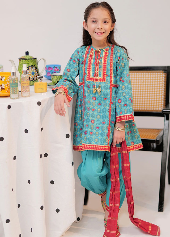 Senorita Cotton Casual 3 Piece Suit for Girls -  KBD-02553-TGN/MCL