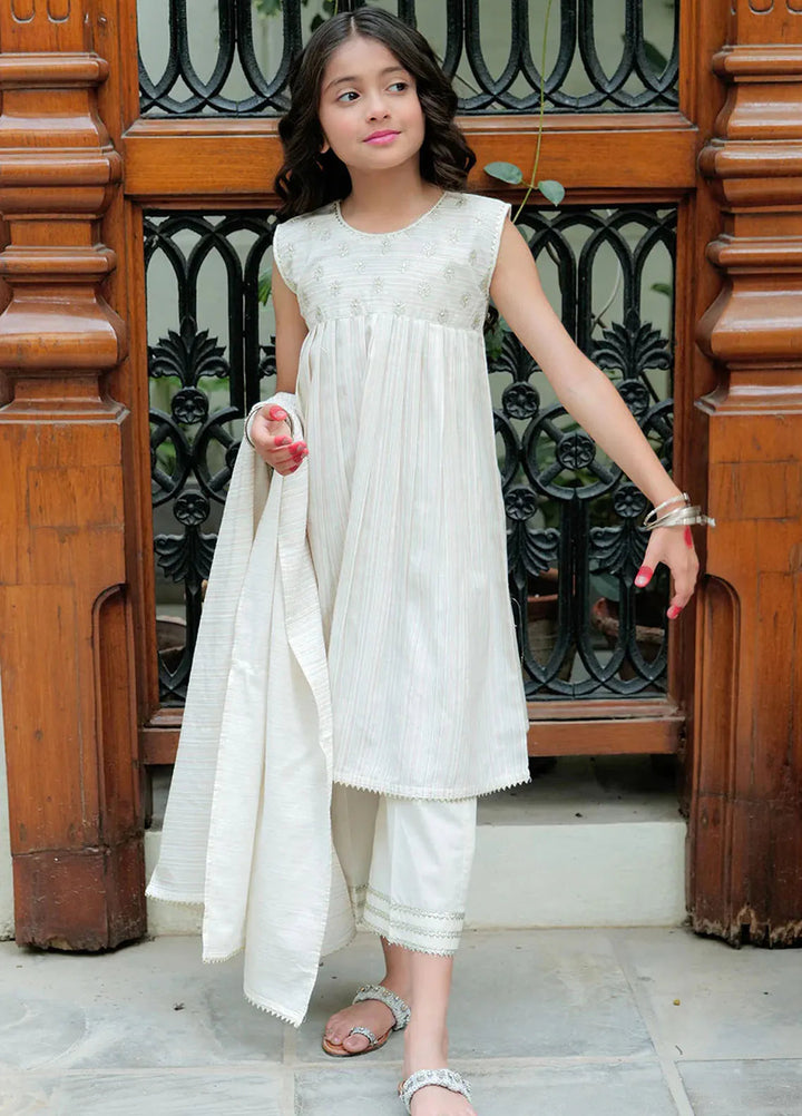 Senorita Cotton Casual 3 Piece Suit for Girls -  KBD-02628-OFW/MCL